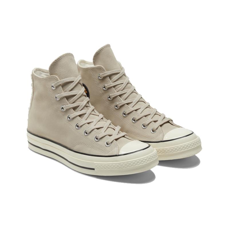 Converse Chuck Taylor All Star Hi Retro Trend High Top Canvas Shoes Unisex Light Grey Khaki