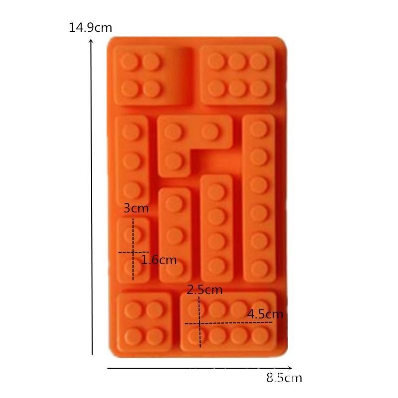 

1 Piece Silicone Building Blocks Robot 3D DIY Mold Chocolate Tray Jelly Brownie Dessert Pastries Mould Cake Decoration Tool