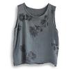Johnature Vintage Print Floral Tank Tops Women O-Neck Sleeveless Cloths Summer Chinese Style Loose Tank