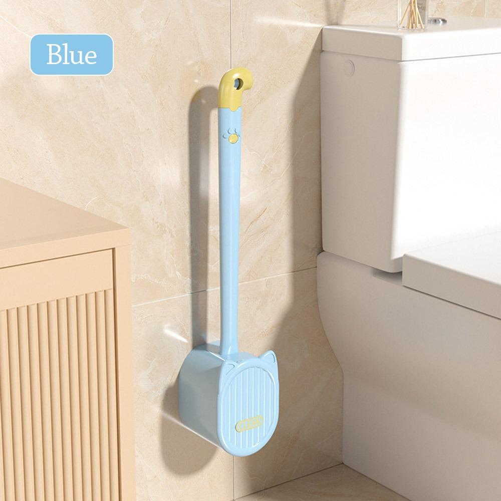 

1 шт. Щетка для глубокой очистки унитаза, двухсторонняя, аксессуары для ванной комнаты, чистящая щетка для ванной синий
