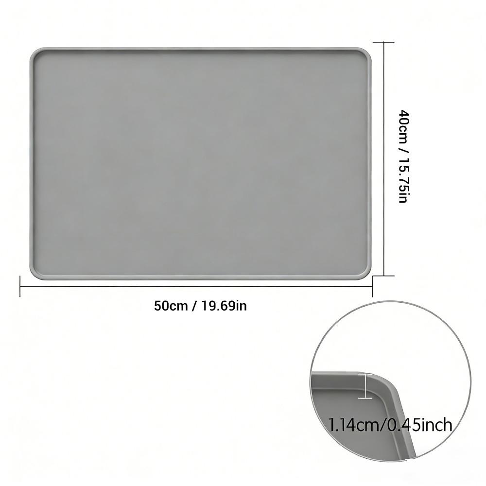 Light Gray Coffee Bar Mat Waterproof Non-Slip Bar Mat Coffee Maker Mat Under Espresso Machine