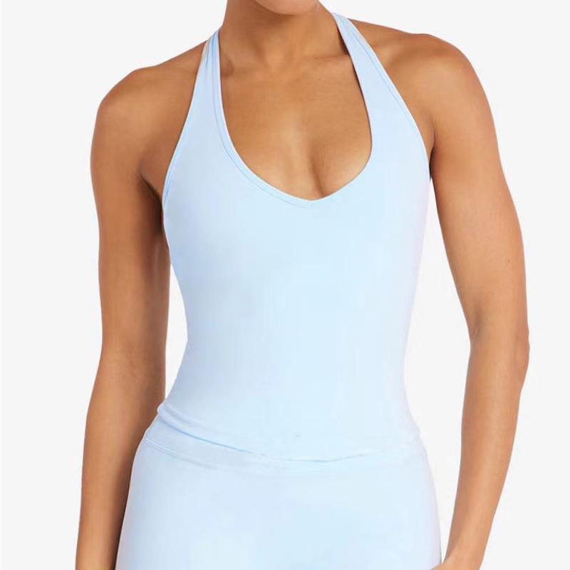 Y-Shaped Back U-Neck Slimming Yoga Sports Bra - Breathable Women's Activewear Top