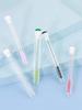 5/10Pcs Portable Makeup Mascara Brush with Drill Tube Installation, Disposable Crystal Rod Mascara Brush, Eyebrow Curling Comb