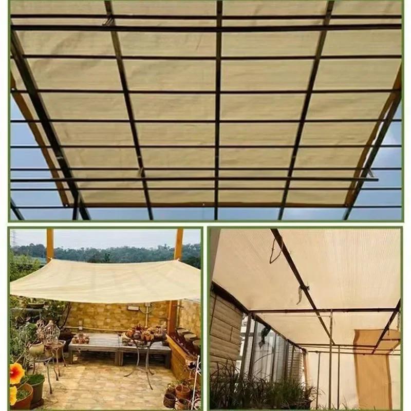Beige sunshade net, foreign trade sunscreen, cross-border sunshade net, beige four-corner sunshade sail.