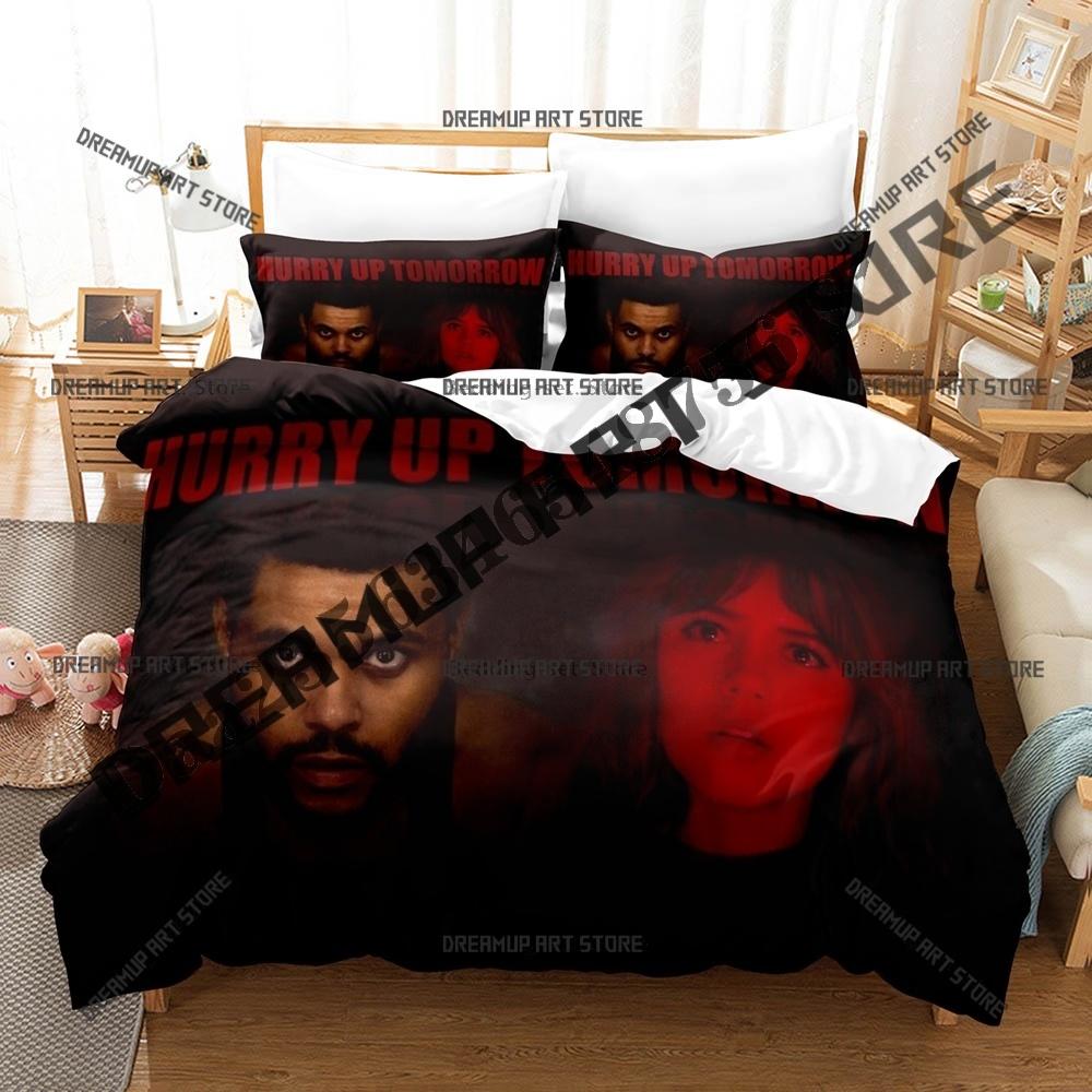 Fashion Hurry Up Tomorrow The Weeknd Bedding Set Single Twin Full Queen King Size Bed Set Kids Bedroom Duvetcover Set