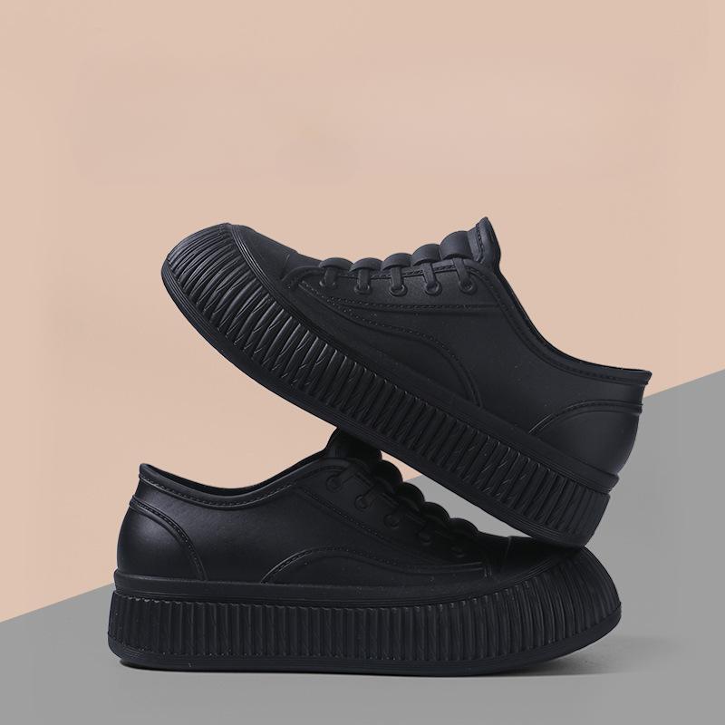 New Women's Fashion Waterproof and Wear-resistant Warm Velvet Short Rain Boots