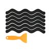 6/12/24Pcs Anti Slip Shower Stickers With Scraper Safety Bathtub Strips Adhesive Decal Waterproof  For Bath Tub Shower Stairs