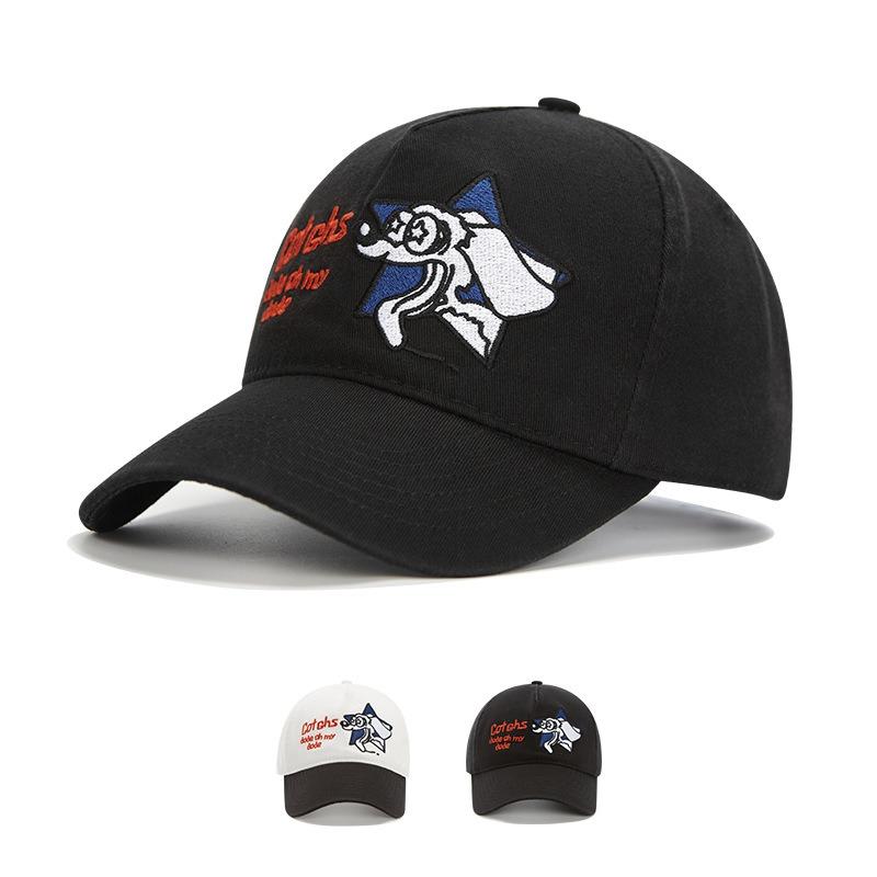 Jin Taiheng Dog Embroidery Baseball Cap Spring and Summer Outdoor Casual Versatile Cap Soft Top Shows Small Face