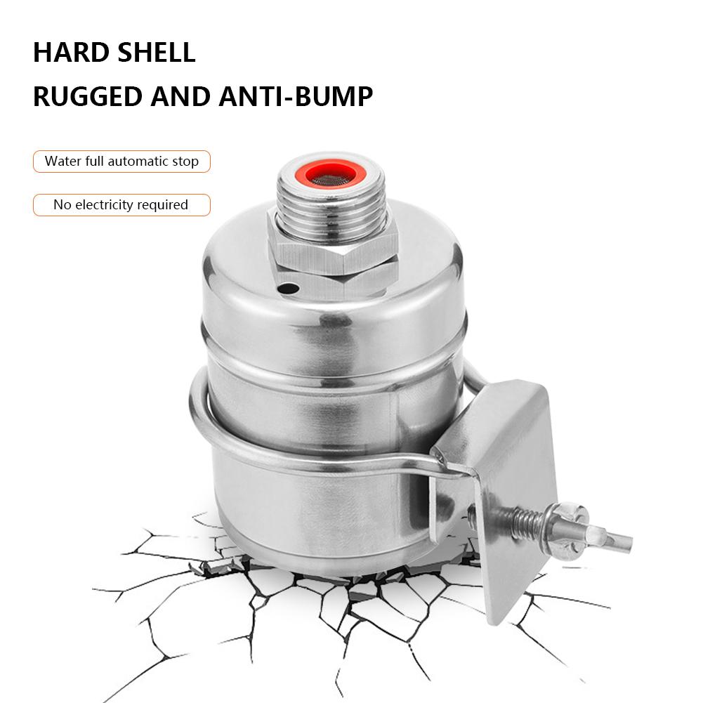 304 Stainless Steel Floating Ball Valve Automatic Water Level Control Valve 1/2" Water Level Control Float Valve for Water Tanks