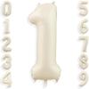 32/40Inch Cream Color Number Balloons 1-9 Large Digital Foil Helium Ball Girl Kids Adult Happy Birthday Party Decoration Wedding 5