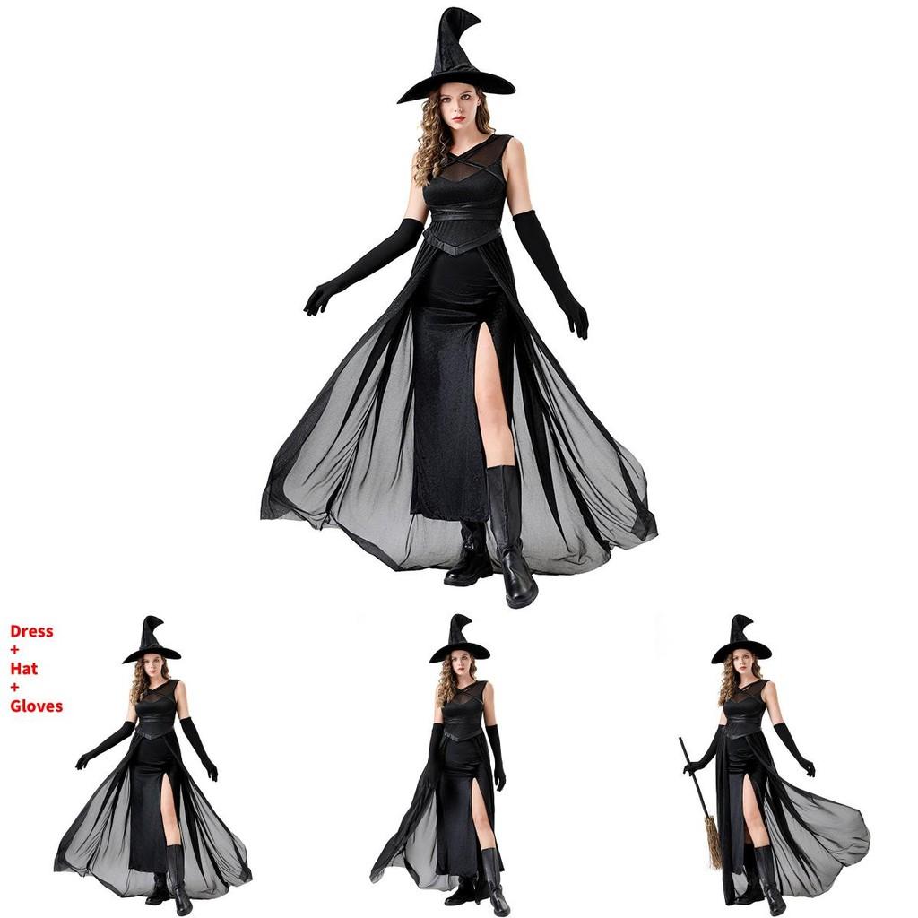 Halloween Wiccan Attire For Women With Stage Ready Polyester Fabric For Costume Party Night