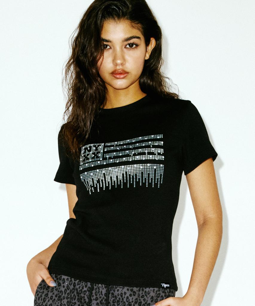NYXX Metal Nyx Flag Tee Black