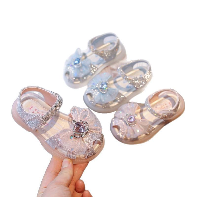 Summer Princess Sandals for Girls Closed Toe Dress Shoes for Toddlers
