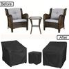 3PC Waterproof Patio Table and Chair Covers Easy Maintenance Heavy-Duty Sofa & Coffee Table Protector All-Weather Material