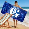 FC Schalke 04 Print Strandtuch, Großes Weiches Schnelltrocknendes Handtuch für Strand Camping Schwimmen