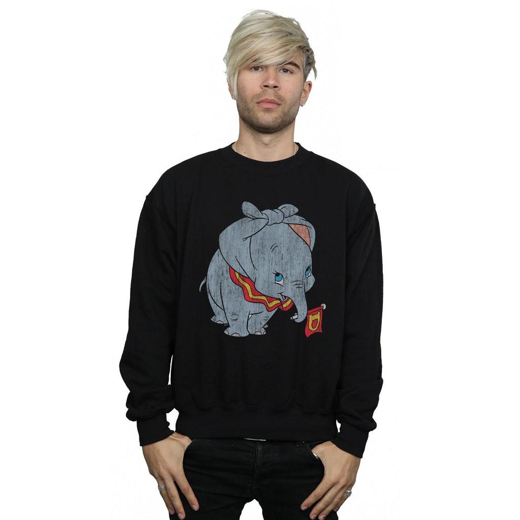 Disney Mens Dumbo Classic Tied Up Ears Sweatshirt