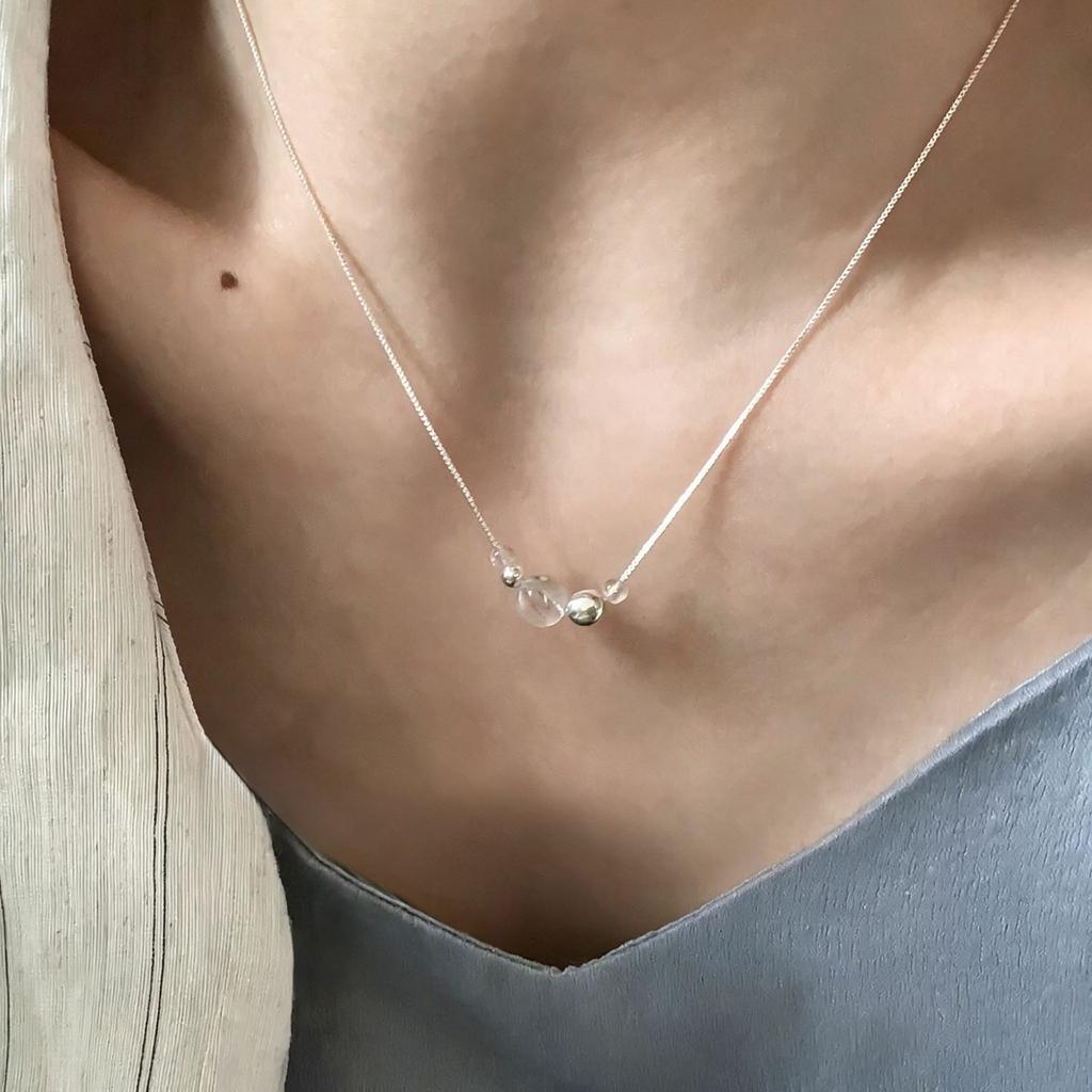 VENTFILLE Colier cu Mărgele Geometrie din Argint Sterling 925 pentru Femei Fată Design Coreean Colier Versatil Bijuterii Dropship Vânzare cu Ridicata