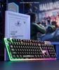 Wired Mechanical Feel Gaming Keyboard & Mouse Set – Silent, Universal for Desktop and E-sports