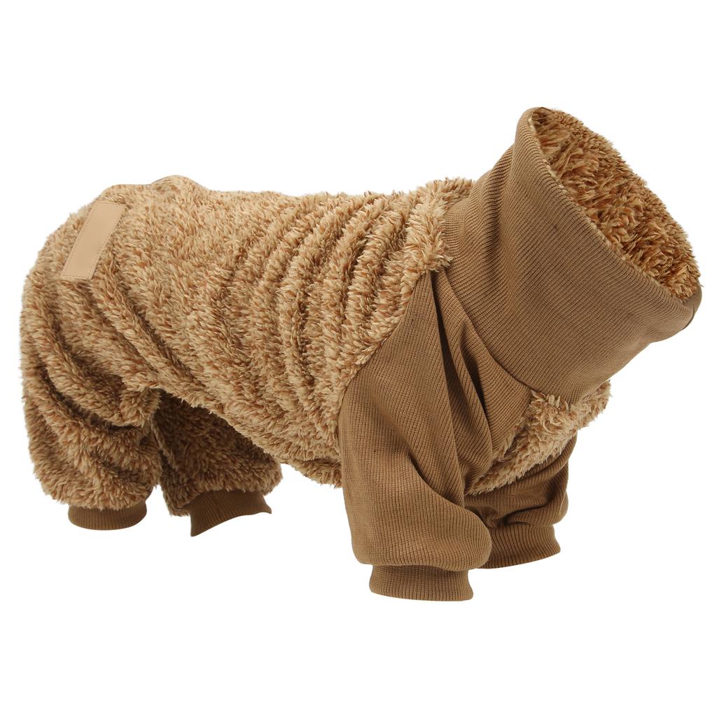 Winter Dog Clothes Puppy Sweaters High Neck Warm Pet Cold Weather Clothing for Dogs Cats
