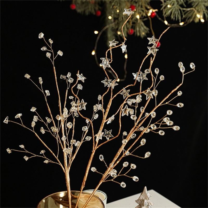 5Pcs Stem Branches for Christmas Tree Embellishment Vase Decorative Sticks Seasonal Wedding Decoration Accessories
