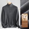 Men's Wool Lyocell Zipper Stand Collar Sweater - Autumn/Winter 2025