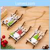 Christmas Wooden Santa Sleigh Ornaments With Rustic Farmhouse Style For Holiday Decor