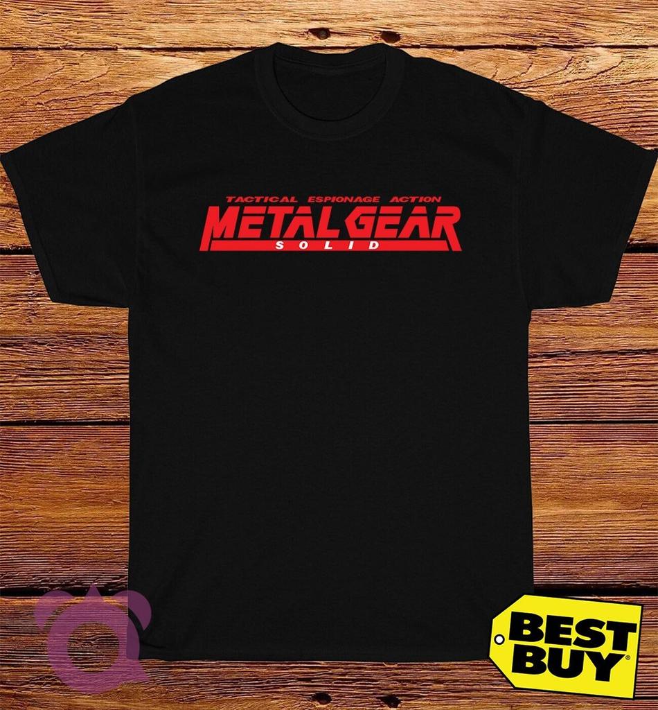 Ship From USA Metal Gear Solid Logo Men's T-Shirt Made In USA Size S to 5XL