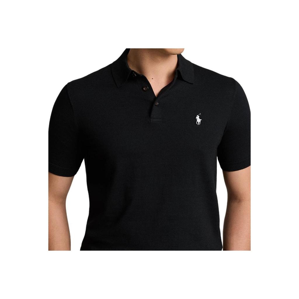 Polo Ralph Lauren Standard Fit Logo Polo Shirt Men Tops Black MNPOSWE1N820035