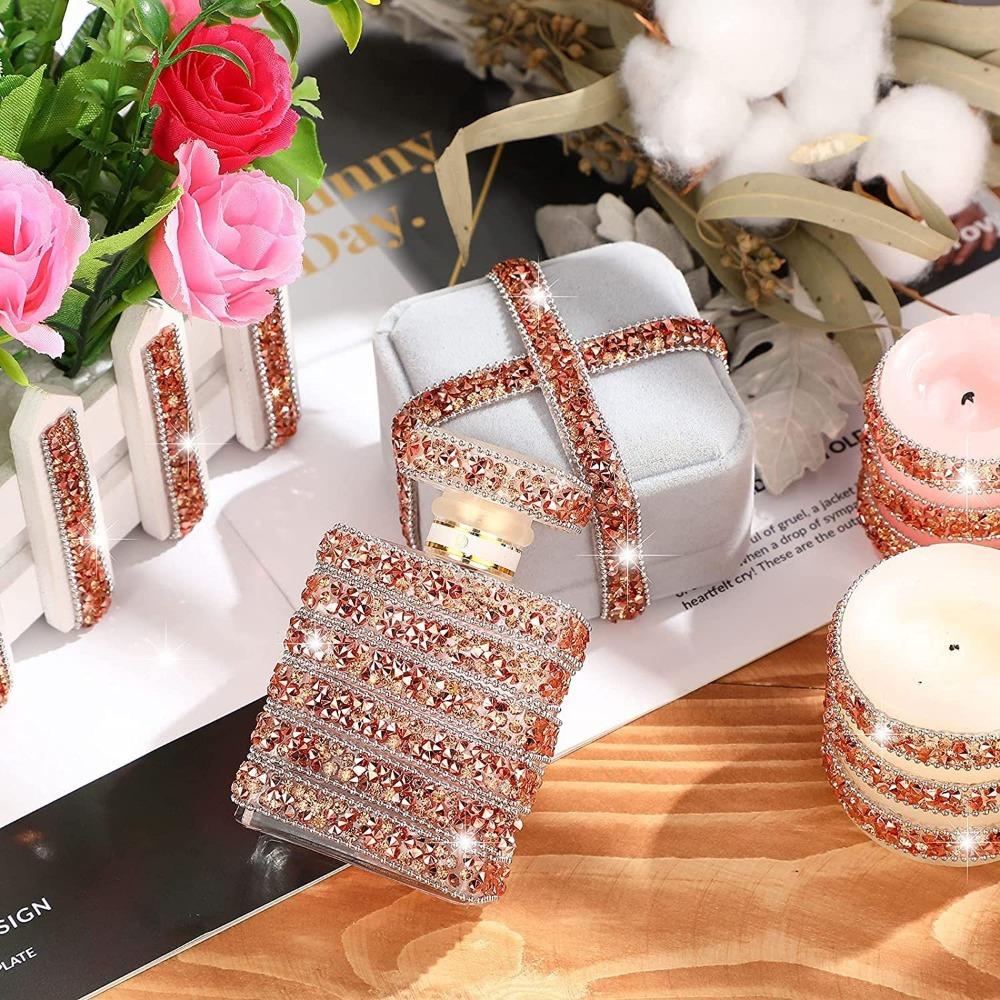 DIY Sticker Rhinestone Ribbon Bling Crystal Crystal Roll Glitter Diamond Ribbon  For DIY Art Craft
