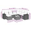 Vidaxl 8-Cz. Set di Mobili da Giardino con Cuscini, Grigio, Polyrattan