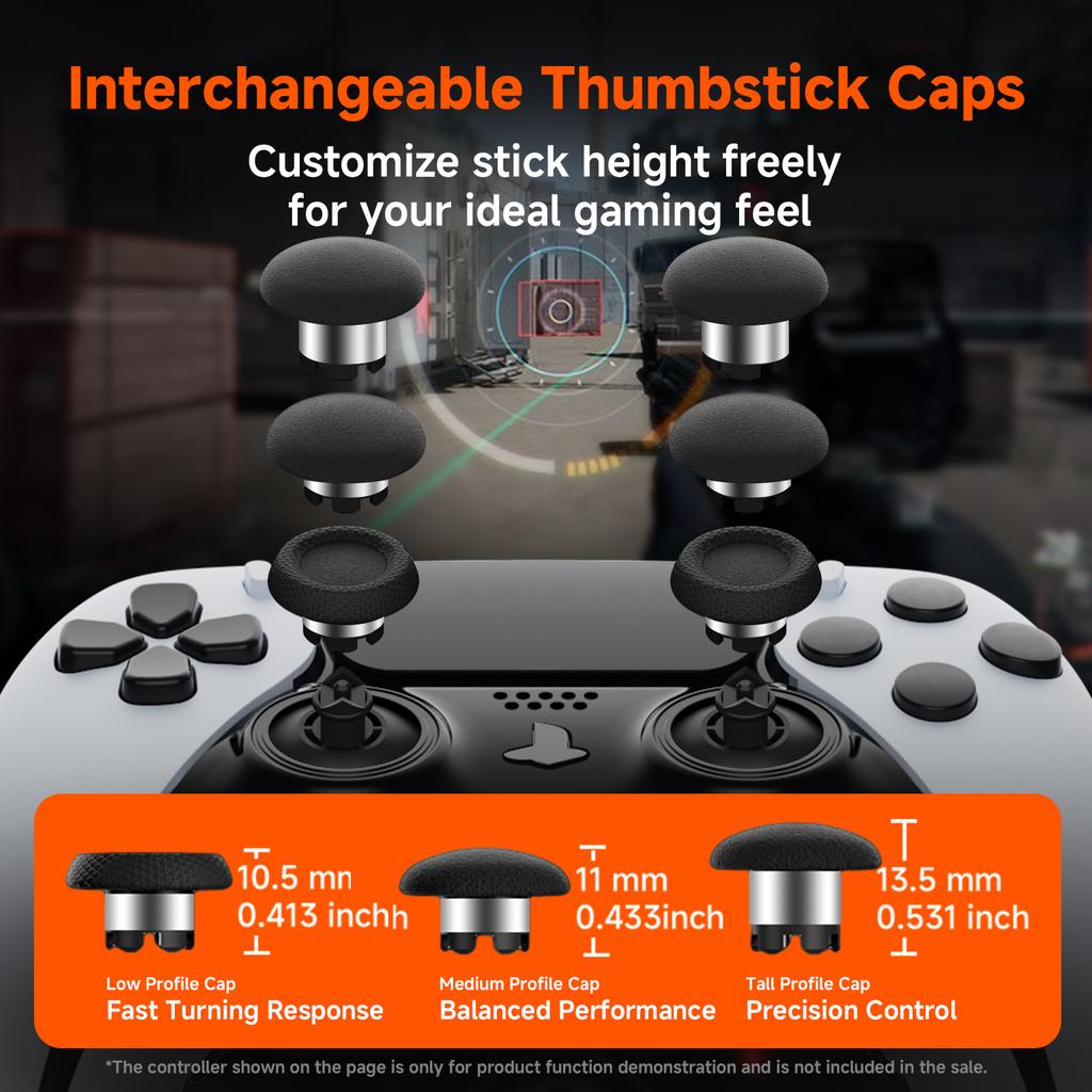 CHARM FOCUS TMR Controller Suitable for PS5/DS5 Elite Controller Anti Drift Electromagnetic 3D Simulation TMR Finger Stick Gami 5