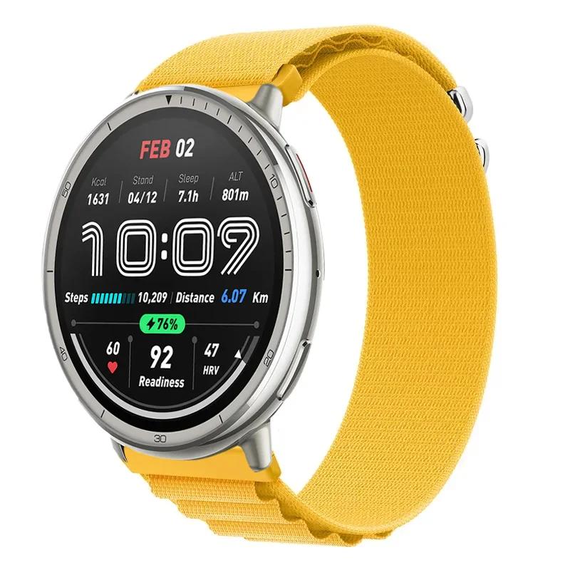 20mm 22mm Alpine Nylon Loop Strap For Amazfit Active 2 GTS 4 Min Sport Bracelet Correa Amazfit Bip 6 5 GTR 4 3 Balance Wristband