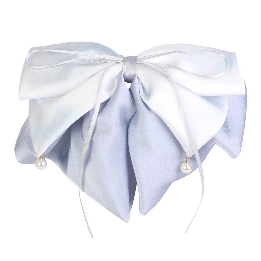 Large Size Bow Hair Claw Chiffon Material Stain Bow Design Chiffon Hairpin Colorful Ponytail Clip Ponytail Clip Everyday Wear