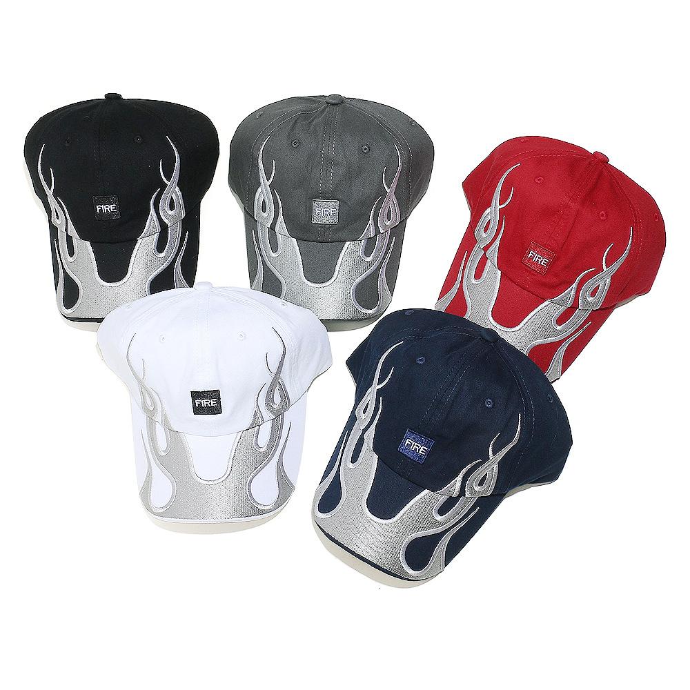 American hip hop heavy industry embroidery flame baseball cap American high street personality niche street hat cap