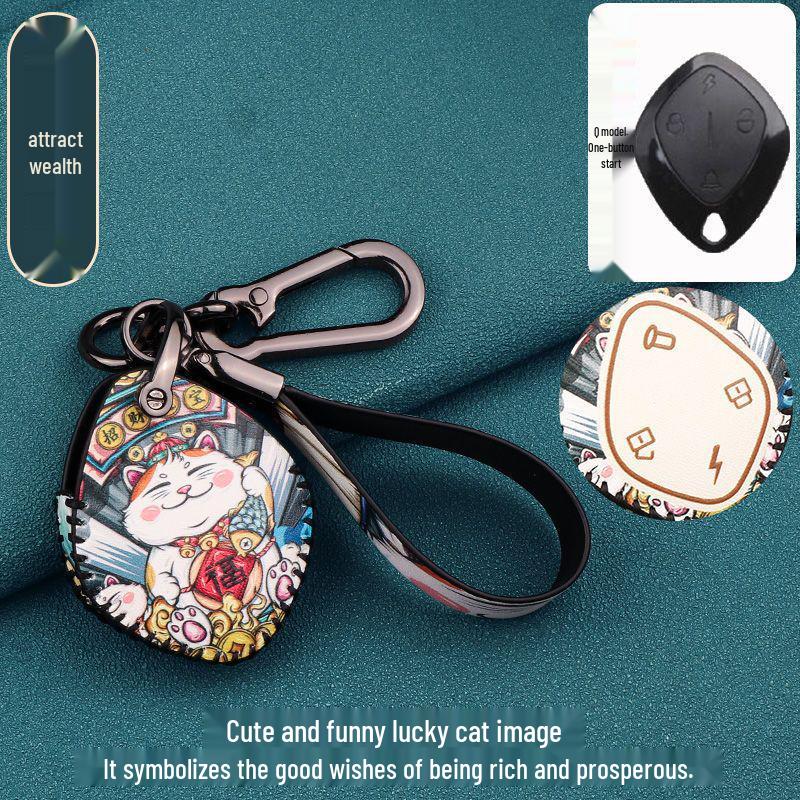 Yadea Oudi Guaneng M6 Electric Vehicle Key Cover: Cartoon Protective Remote Control Case with Buckle