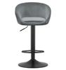 EAST Stool - Gray Velvet / Black Base X 2