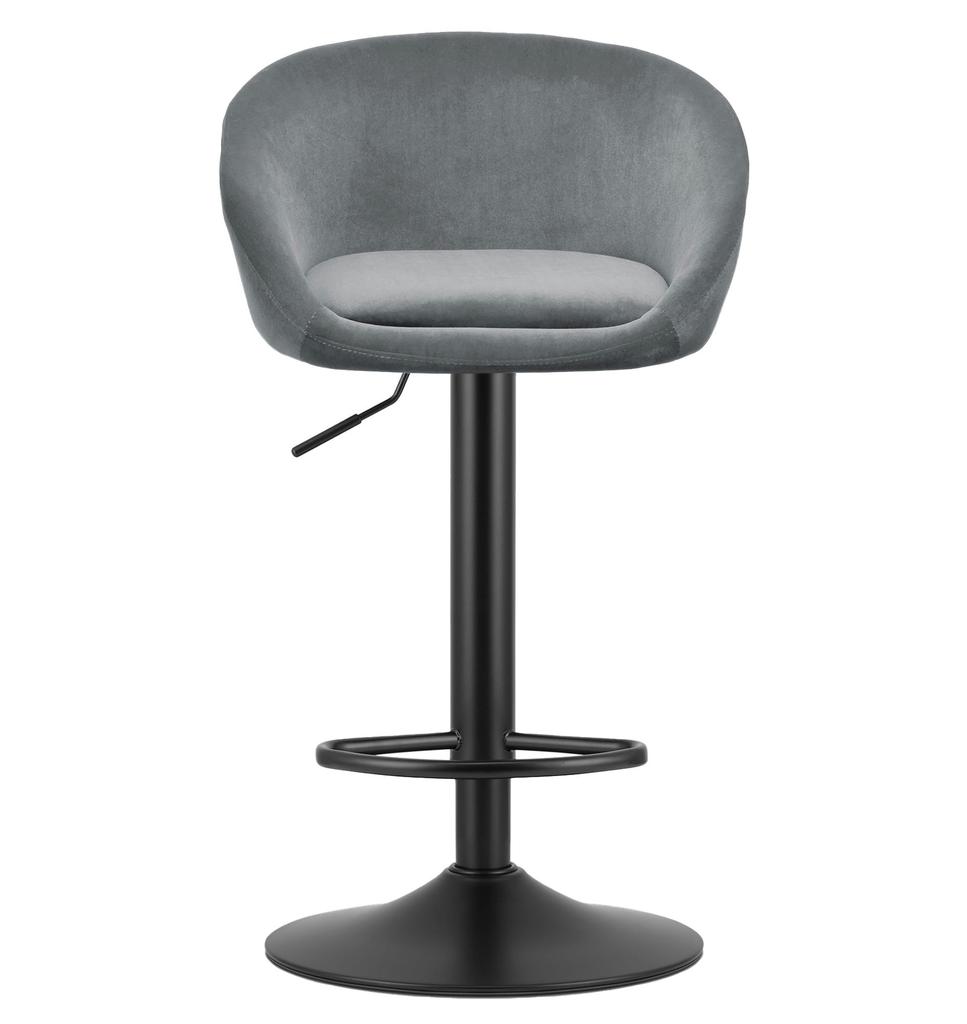 EAST Stool - Gray Velvet / Black Base X 2