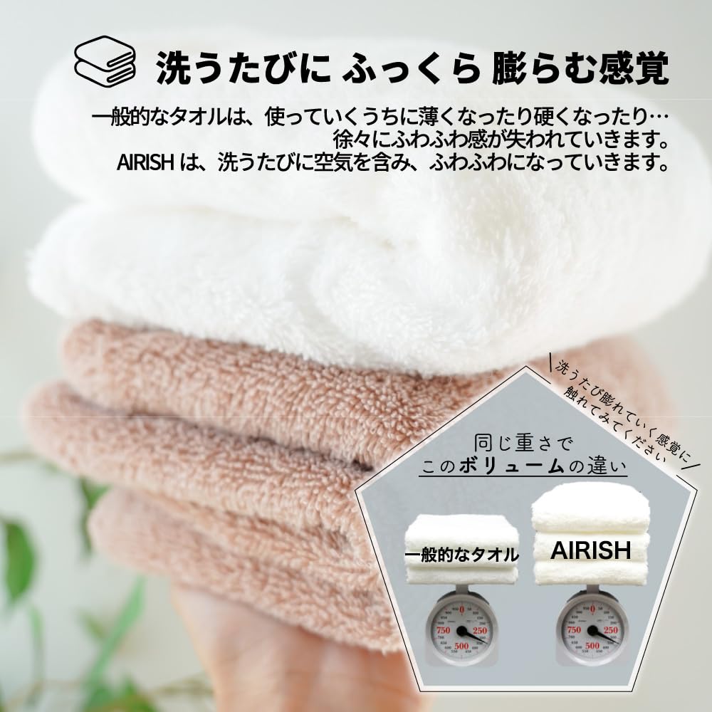 Tsubame Towel Premium Face Towel Set of 2 Made In Japan by a Towel Manufacturer In Established In Incredibly Absorbent and 340 80cm X Mint [AIRISH]