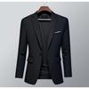 Blazer Branco Masculino Slim Fit de Botão Único com Lapela de Entalhe e Detalhe de Pesponto no Bolso