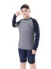 Boys' Long-Sleeved Quick-Dry Swimwear with Sun Protection, Loose Fit, Plus Size for Big Kids