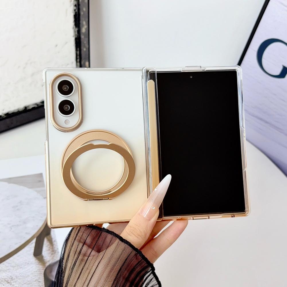 360° Kovový otočný magnetický držák Pouzdro Pro Samsung Z Fold 8 Ultra fold8 Galaxy Z Fold 7 6 5 Průhledný Gr Ochranný kryt