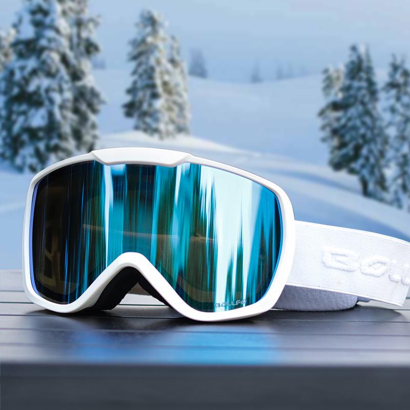 Anti-Fog Double Layer Ski Goggles - Fits Adult Helmets, Suitable for Children, Perfect for Winter Sports