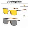 2PCS Night Posensitive Color Changing Sports Glasses for Men Fashionable and Trendy UV Resistant Glasses