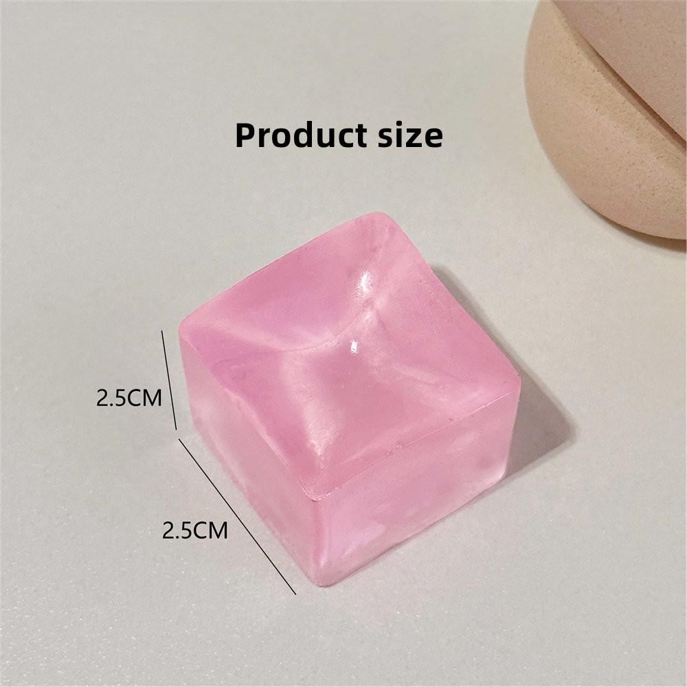 10 Pcs Mini Release Stress Transparent Small Ice Block Pinch Music Children Simulation  Relaxing Mood Squeezing Toy Birthday Gif