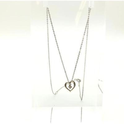 Used CANAL 4 Necklace Silver Canal Yondo Sea Cubic Zirconia