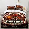 Raptors Basketball Logo Bedding Set 3pcs, High Quality Bedding Set Including 1pc Duvet Cover And 2pcs Pillowcases for Bedroom, Dormitory Gift