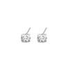 Korean Style Petite Square Zircon Stud Earrings for Pierced Ears - Simple Nude Diamond Cartilage Studs for Layering
