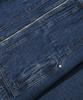 Trillion Corduroy Collar Denim Zip-Up Work Jacket (Middle Blue)