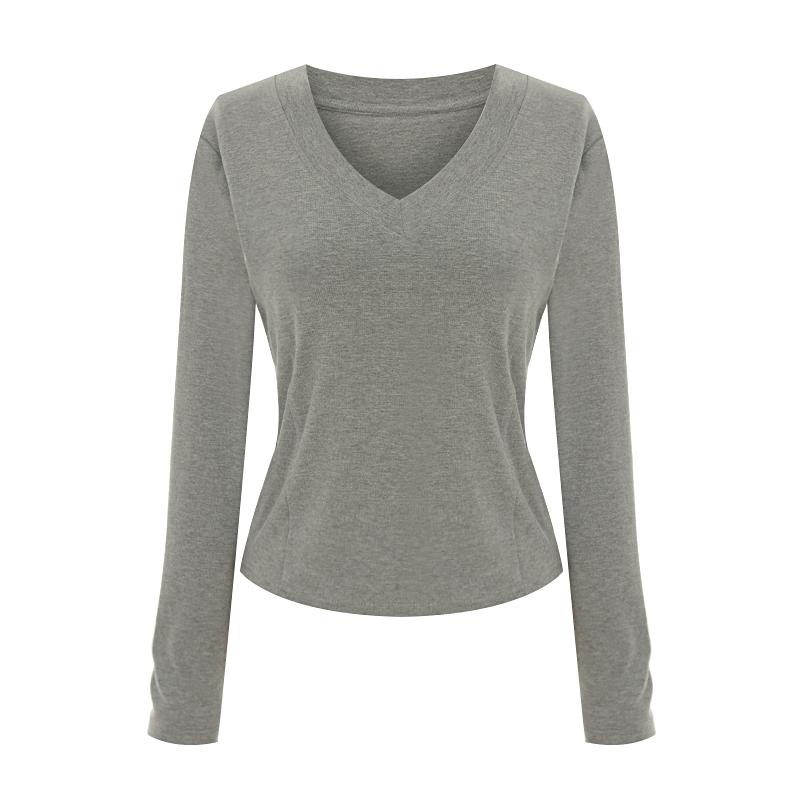 TVIEW Cutout Slim V-Neck T-Shirt_V6A-Cts014