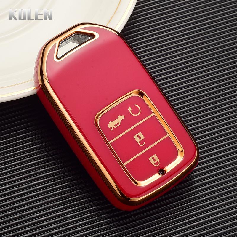 Tpu Car Key Case Cover Shell Fob For Honda Crv Cr-V Fit Civic Accord Hr-V Hrv City Odyssey Xr-V Remote Key Protector Holder Bag